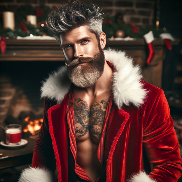 A young, sexy version of Santa Clause indicating the Santa Clause Kink. 