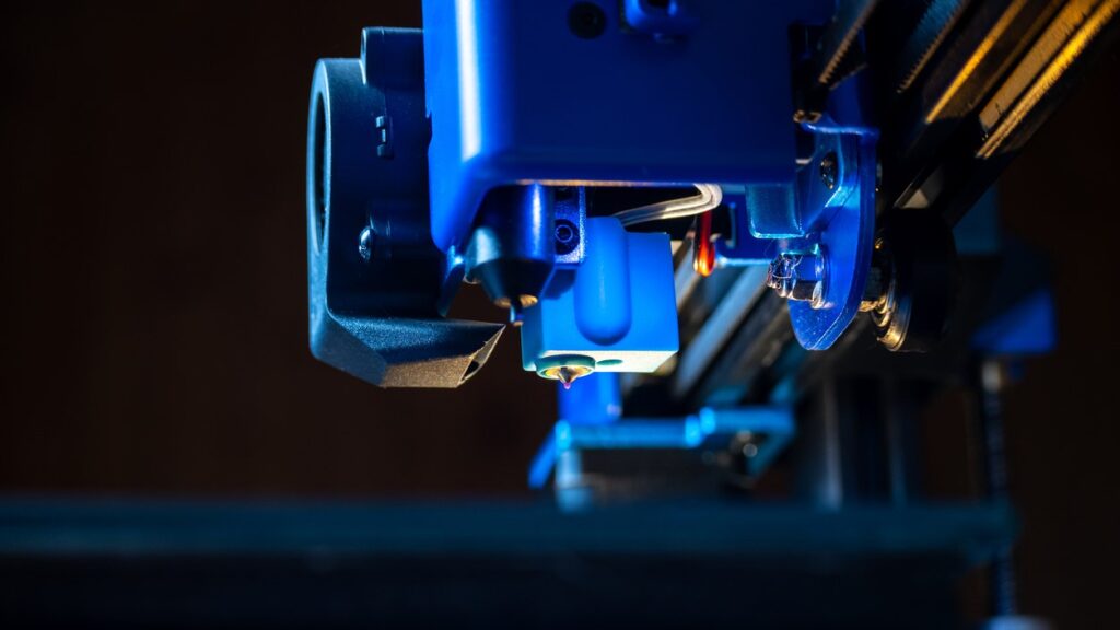 close up of 3d printer