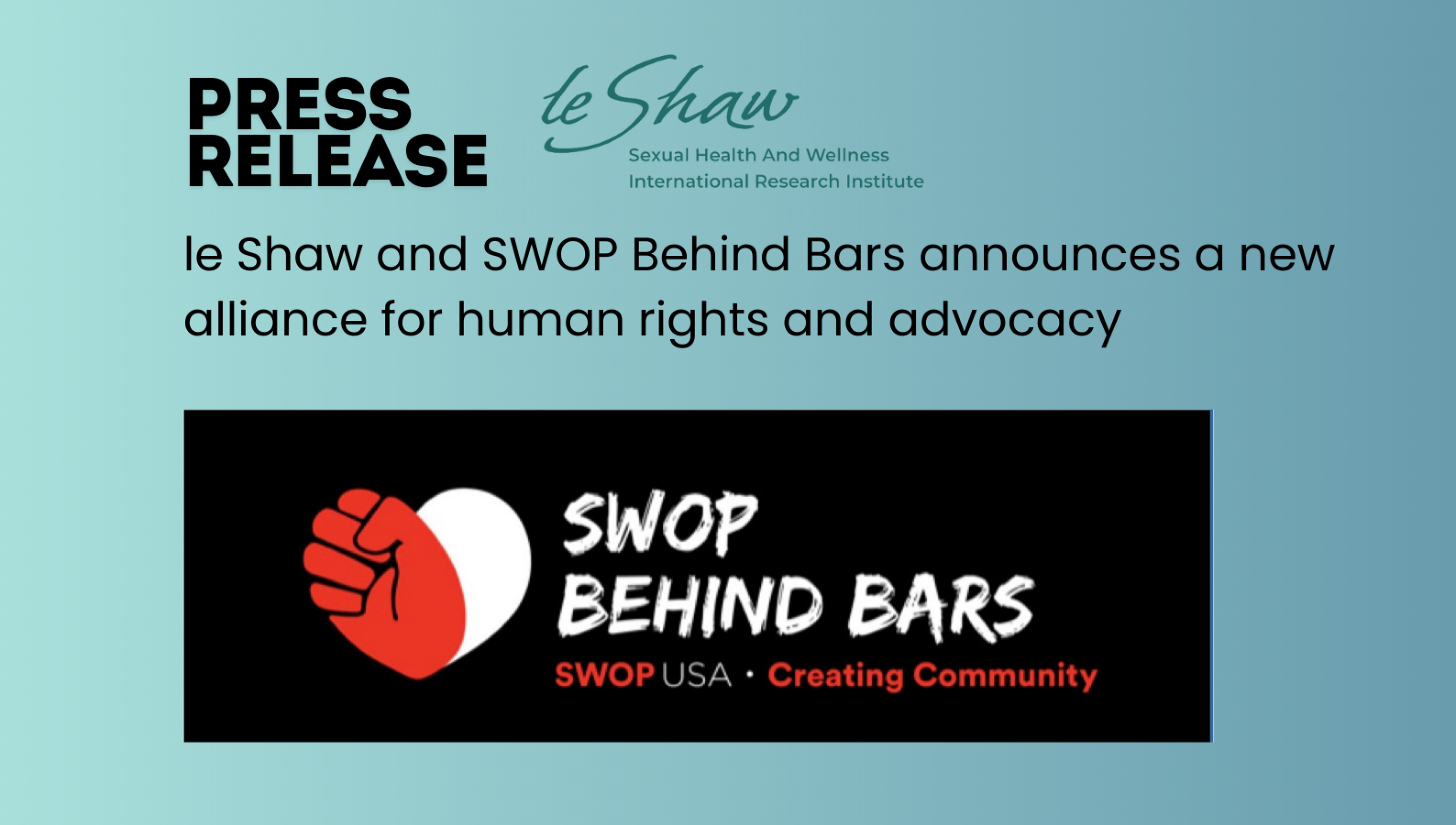 Le Shaw Press Release SWOP